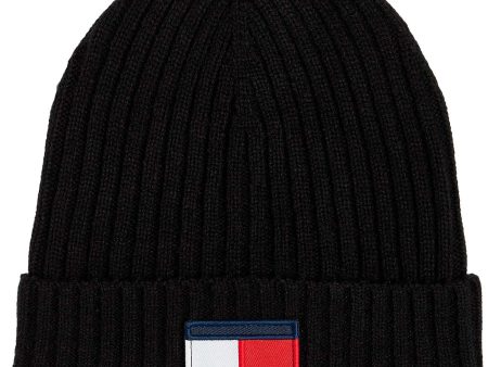 Tommy Hilfiger Big Flag Beanie Black Supply