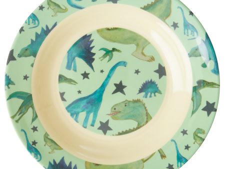 RICE Dino Print Melamine Childrens Bowl Hot on Sale