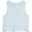 Tommy Hilfiger Peplum Stripe Blouse Breezy Blue Stripe For Cheap