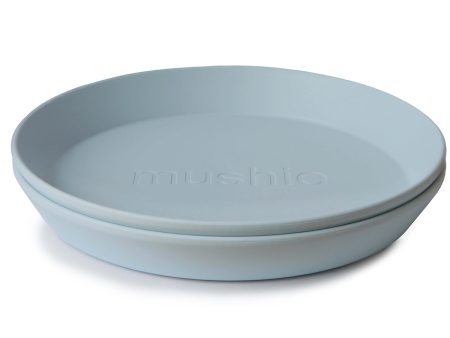 Mushie Plate Round 2-pack Powder Blue Sale