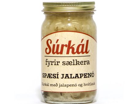 Súrkál - Spæsí jalapenó - Súrkál með jalapenó og hvítlauk - Súrkál fyrir sælkera Supply