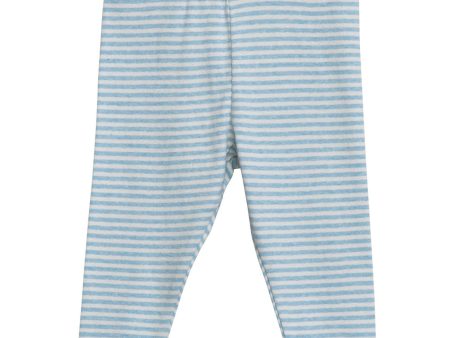 Serendipity Aqua Ecru Stripe Leggings Baby on Sale