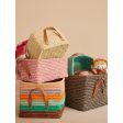 RICE Nature Rectangular Raffia Basket Online Sale