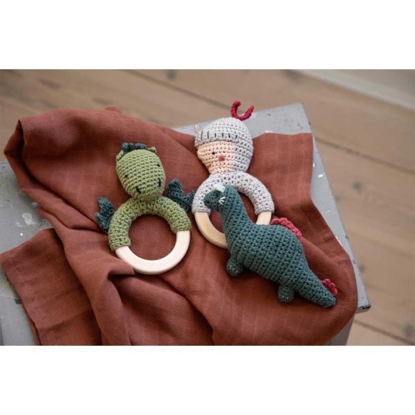 Sebra Crochet Rattle On Wooden Dragon Supply