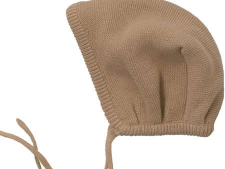 Serendipity Newborn Tan Knit Bonnet Online Sale