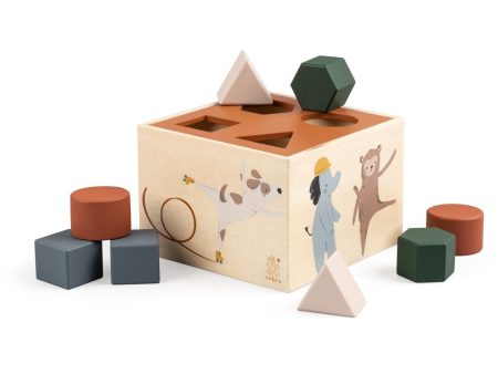 Sebra Wooden Shape Sorter Toes Builders Multi For Cheap