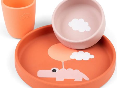 Done by Deer Silicone Dinner Set Happy Clouds Papaya Sale