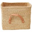 RICE Natural Square Raffia Basket For Discount