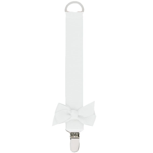 Bow s by Stær Pacifier Holder (White) Sale