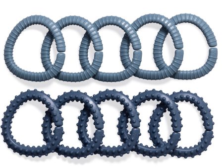 Sebra Toy Rings 10-pack Vintage Blue For Discount