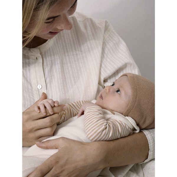 Serendipity Newborn Tan Knit Bonnet Online Sale