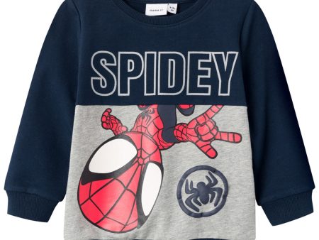 Name it Dark Sapphire Jubi Spidey Sweatshirt Online Hot Sale