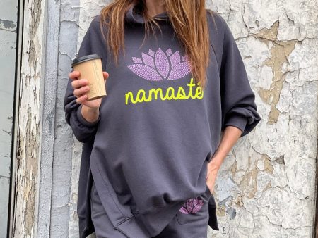 Hoodie Namaste Strass by Miss Goodlife Cheap