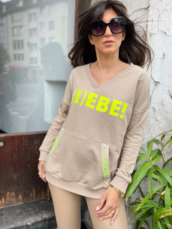 Sweater LI(E)BE Pocket by Miss Goodlife Hot on Sale