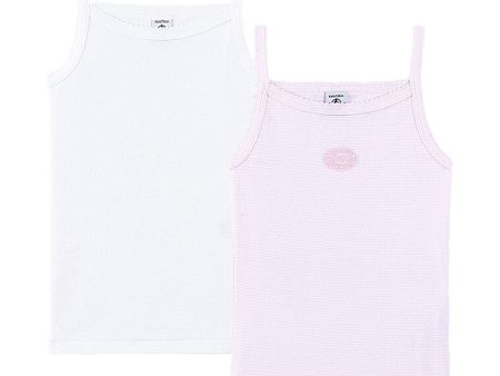 Petit Bateau 2 Chemises Light Pink White Cheap