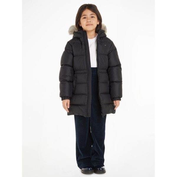 Tommy Hilfiger Long Waisted Down Jacket Black Discount