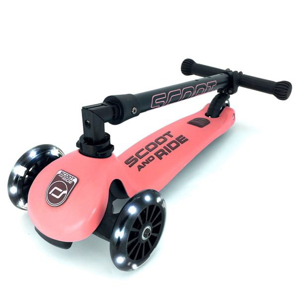 Scoot and Ride Highway Kick 3 LED Peach Cheap