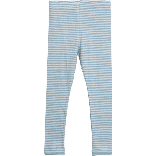 Serendipity Aqua Ecru Stripe Leggings Hot on Sale