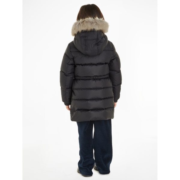 Tommy Hilfiger Long Waisted Down Jacket Black Discount