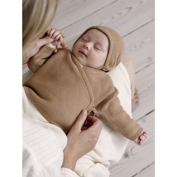 Serendipity Newborn Tan Knit Bonnet Online Sale