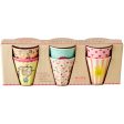 RICE Funky Prints Small Melamine Childrens Cup 6-pack Fashion