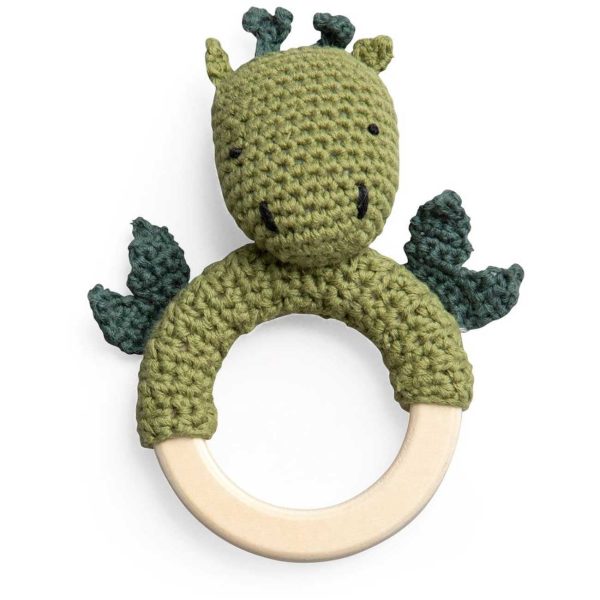 Sebra Crochet Rattle On Wooden Dragon Supply