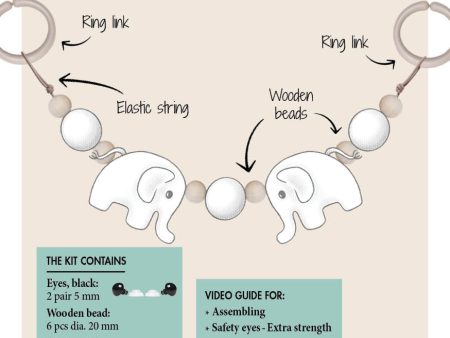 Go Handmade Sanse Kit Barnevognskæde Elefant For Sale