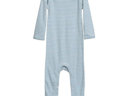 Serendipity Aqua Ecru Stripe Baby Onesie Online Sale