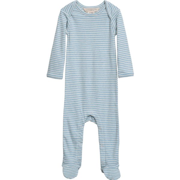 Serendipity Aqua Ecru Stripe Baby Onesie Online Sale