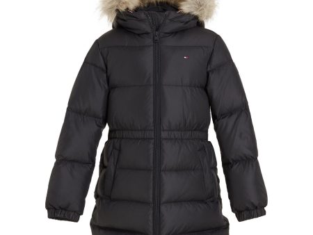 Tommy Hilfiger Long Waisted Down Jacket Black Discount