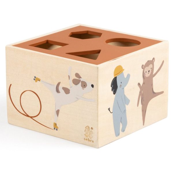 Sebra Wooden Shape Sorter Toes Builders Multi For Cheap